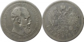 Russische Münzen und Medaillen, Alexander III (1881-1894), 1 Ruble 1892. Silber. Bitkin 76. Sehr schön