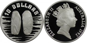 Weltmünzen und Medaillen, Australien / Australia. Kaiserpinguin. 10 Dollars 1992, Silber. 0.6OZ. KM 199. Polierte Platte