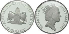 Weltmünzen und Medaillen, Australien / Australia. Elisabeth II. 10 Dollars 1993, 0,925 Silber. 0,591 OZ. 20 g. KM 210. Polierte Platte