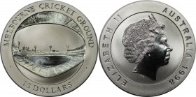 Weltmünzen und Medaillen, Australien / Australia. Melbourne Cricket Ground. 10 Dollars 1998, Silber. 0.67 OZ. Polierte Platte