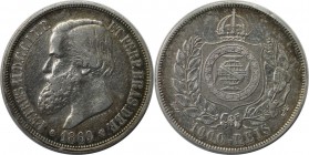 Weltmünzen und Medaillen, Brasilien / Brazil. 1000 Reis 1869, Silber. 0.36 OZ. Vorzüglich