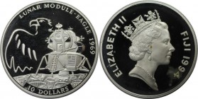 Weltmünzen und Medaillen, Fidschi / Fiji. Mondlandefähre. 10 Dollars 1994, Silber. 0.94 OZ. KM 70. Polierte Platte