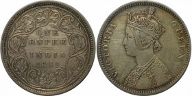 Weltmünzen und Medaillen, Indien / India. Britisch Indien. Viktoria (1837-1901). 1 Rupie 1862, Silber. KM 473. Vorzüglich