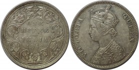 Weltmünzen und Medaillen, Indien / India. Britisch Indien. Viktoria (1837-1901). 1 Rupie 1862, Silber. KM 473. Sehr schön-vorzüglich