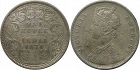 Weltmünzen und Medaillen, Indien / India. Britisch Indien. Viktoria (1837-1901). 1 Rupie 1878, Silber. KM 492. Vorzüglich
