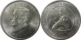 Weltmünzen und Medaillen, Paraguay. Alfredo Stroessner (1968 - 1973). 300 Guaranies 1968, Silber. 0.62 OZ. KM 29. Vorzüglich