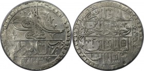 Weltmünzen und Medaillen, Türkei / Turkey. Yuzluk AH 1203/2 (1790), Silber. 31.50 g. 44 mm. Sehr schön. Berieben.