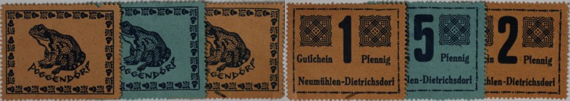 Banknoten, Deutschland / Germany. Notgeld, Schleswig-Holstein, Neumühlen-Dietric...