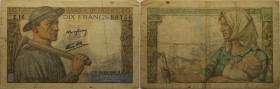 Banknoten, Frankreich / France. 10 Francs 1942. P.99. II