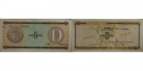 Banknoten, Kuba / Cuba. 5 Pesos 1990. P.FX21. II