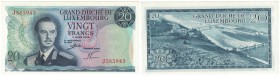 Banknoten, Luxemburg. 20 Francs 7.03.1966. Pick 54. UNC