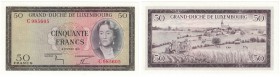Banknoten, Luxemburg. 50 Francs 6.02.1961. Pick 51a. UNC
