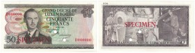 Banknoten, Luxemburg. 50 Francs 1972. "SPECIMEN" Pick 55s. UNC