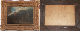 Kunst und Antiquitäten / Art and antiques. Ölgemälde. "Ländliches Messe". Nordfranzösische Schule 16-17 Jahrhundert. Maße Gemälde: 56 x 40 cm. Maße mi...