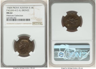 Italian Occupation. Vittoria Emanuele III aluminum-bronze Prova 0.10 Lek 1940-R MS62 NGC, Rome mint, KM-Unl., Pag-412 (R4), Gig-P7 (R4). An exhilarati...