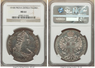 Italian Colony. Vittorio Emanuele III Prova Tallero 1918-R MS61 NGC, Rome mint, KM-Pr1, Pag-391. A coveted type when located in any grade, but to find...
