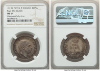 Italian Colony. Vittorio Emanuele III silver Prova Rupia 1910-R MS64 NGC, Rome mint, KM-Pr8, Pag-393 (R2), Gig-P1 (R2). Modeled by the famed Luigi Gio...