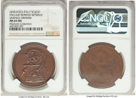 Roman Republic bronze Uniface Obverse Medallic Scudo ND (1798) MS63 Brown NGC, Rome mint, cf. KM-X1a (complete), Pag-630 (R4). Uniface obverse Pattern...