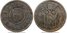 Tuscany. Provisional Government Trial Strike Pattern Centesimo 1859 VF, KM-Unl., Pag-Unl. A seemingly unique offering struck over or using the obverse...