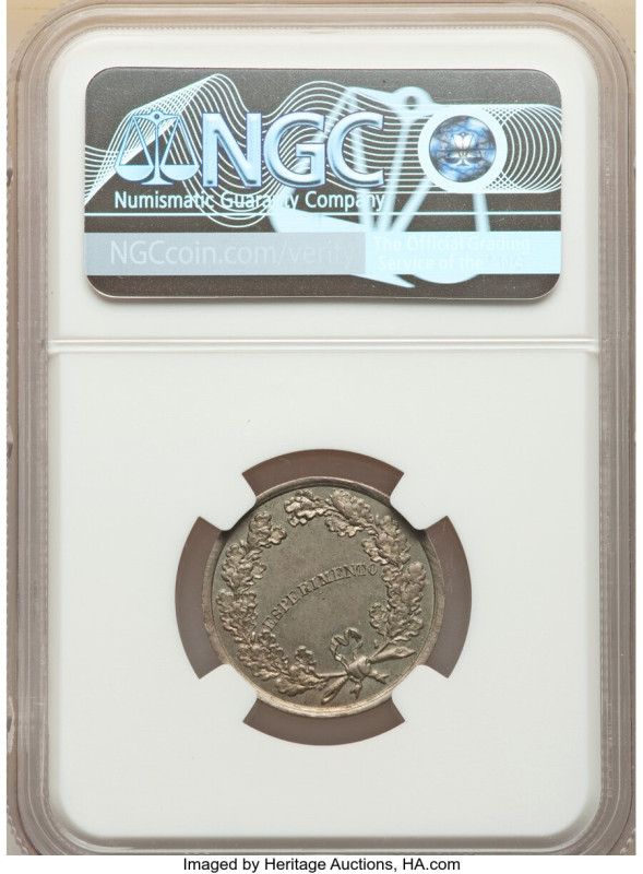 Vittorio Emanuele II cupro-nickel Test Planchet (5 Centesimi) 1860 MS63 NGC, Mil...