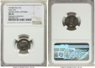 Vittorio Emanuele III ferro-nickel Pattern 5 Centesimi 1918-R MS64 NGC, Rome mint, KM-Pn17-25, Pag-372 (R). A Select Mint State representative in appr...