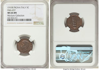 Vittorio Emanuele III bronze Prova 5 Centesimi 1919-R MS64 Brown NGC, Rome mint, KM-PR25, Pag-377 (R2). 'A. Motti' under bust. Exemplary crispness in ...