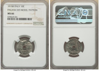 Vittorio Emanuele III nickel Pattern 10 Centesimi 1915-R MS66 NGC, Rome mint, KM-Pn16, Pag-335 (R3). An alluring Gem, showcasing immaculate luster and...
