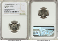 Vittorio Emanuele III nickel Pattern 10 Centesimi 1915-R MS63 NGC, Rome mint, KM-Pn14/15, Pag-332 (R2). Edge alternating in plain and reeded. Precisel...