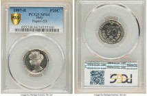 Vittorio Emanuele III nickel Specimen Pattern 20 Centesimi 1907-R SP64 PCGS, Rome mint, KM-Pn10, Pag-303 (R4). Design with the crowned Savoy Coat of A...