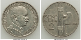 Vittorio Emanuele III nickel Prova 2 Lire 1923-R UNC, Rome mint, KM-Pr28, Pag-250 (R2). A representative that admits few flaws even to the scrupulous ...