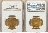 Vittorio Emanuele III brass Prova Medal (2 Lire) ND (1903) MS64 NGC, Milan mint (S. Johnson), KM-Unl, cf. Pag-238 (in white-metal). A visually highly ...