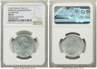 Vittorio Emanuele III aluminum Prova Medal (2 Lira) ND (1903) MS63 NGC, Milan mint (S. Johnson), KM-Unl., cf. Pag-238 (with date and denomination). An...