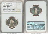Paul VI silver Proof Prova 50 Lire 1964 PR63 Cameo NGC, Rome mint, KM-Pr93, PP-470. Mintage: 100. An advanced specimen and one that finds itself fully...
