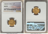 Republic gold 2 Pesos 1862-So AU55 NGC, Santiago mint, KM132. Lightly handled and retaining much of its original luster, this piece shows the finest g...