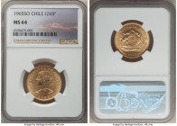Republic gold 50 Pesos 1965-So MS64 NGC, Santiago mint, KM169. A brilliant piece with blazing ample mint freshness. From the "Colección Val y Mexía" o...
