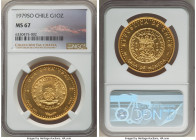 Republic gold Onza 1979-So MS67 NGC, Santiago mint, KM-X2. Mintage: 1,580. A satin but somewhat glossy piece. From the "Colección Val y Mexía" of Chil...