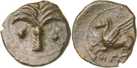 (330-320 a.C.). Incierta Sículo-Púnica. AE 16. (S. falta) (CNG. II, 1672). 1,91 g. MBC.