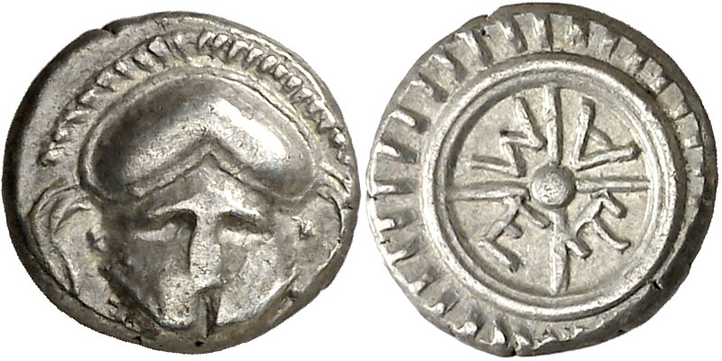 (420-320 a.C.). Tracia. Mesembria. Dióbolo. (S. 1673) (CNG. III, 1560). 1,24 g. ...