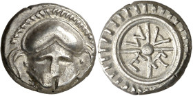 (420-320 a.C.). Tracia. Mesembria. Dióbolo. (S. 1673) (CNG. III, 1560). 1,24 g. MBC+.