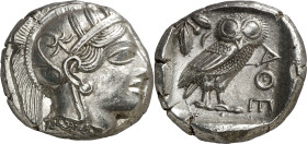 (454-404 a.C.). Atica. Atenas. Tetradracma. (S. 2526) (CNG. IV, 1597). 17,18 g. S/C-.