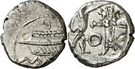 Ba'alshillem II (401-366 a.C.). Fenicia. Sidón. 1/16 de shekel. (S. 5936) (CNG. X, 240). Anverso descentrado. Dos incisiones en canto. Limpiada. 0,86 ...