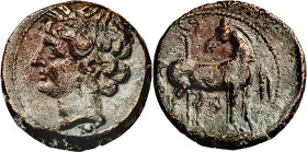(221-210 a.C.). Zeugitana. Cartago. AE 22. (S. 6515 sim). 7,51 g. MBC+.