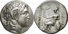 Reino de Tracia. Lisímaco (323-281 a.C.). Lysimacheia. Tetradracma. (S. 6815 var) (CNG. III, 1750a). 16,44 g. MBC.
