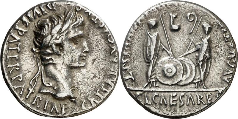 (2 a.C.-4 d.C.). Octavio Augusto. Denario. (Spink 1597) (S. 43) (RIC. 207). 3,60...