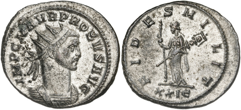 (276 d.C.). Probo. Antoniniano. (Spink 11979) (Co. 248) (RIC. 151 var). 4,22 g. ...