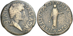 Cartagonova (Cartagena). Octavio Augusto. As. (FAB. 576) (ACIP. 3140). 11,65 g. MBC-.