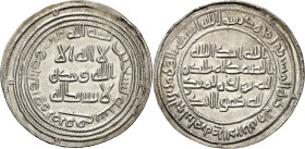 Califato Omeya de Damasco. AH 90. Al-Walid. Merw. Dirhem. (S.Album 128) (Lavoix 326). 3,01 g. EBC.