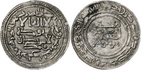 Califato. AH 321. Abderrahman III. Al Andalus. Dirhem. (V. 378) (Fro. 14). Ex Áureo 02/07/2003, nº 2306. 2,51 g. MBC.