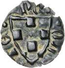 Comtat d'Urgell. Teresa d'Entença (1314-1328). Balaguer. Pugesa incusa. (Cru.V.S. 132) (Cru.C.G. 1949b). Cospel ligeramente irregular. 0,31 g. (MBC+)....