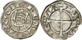 Comtat de Provença. Alfons I (1162-1196). Provença. Òbol de ral coronat. (Cru.V.S. 171) (Cru.Occitània 97) (Cru.C.G. 2105). Corona doble. Escasa. 0,47...